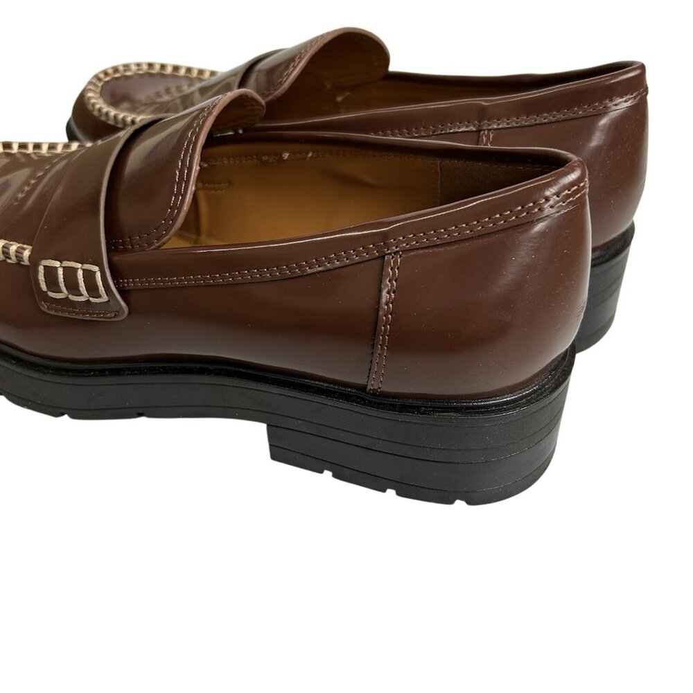 Nine West Women's 9M Kipla3 Casual Loafer Medium Brown 210 Stylish Round Toe NEW - Picture 13 of 16